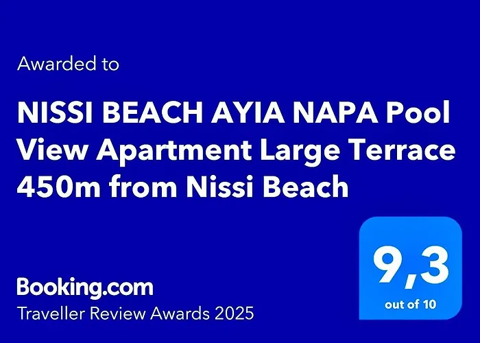 Nissi Pool View Large Terrace 450m From Nissi Daire