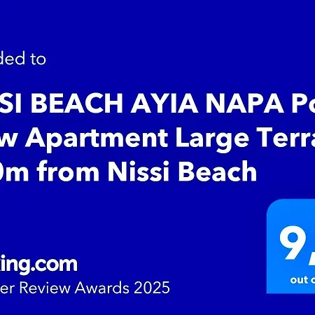 Nissi Pool View Large Terrace 450m From Nissi Διαμέρισμα